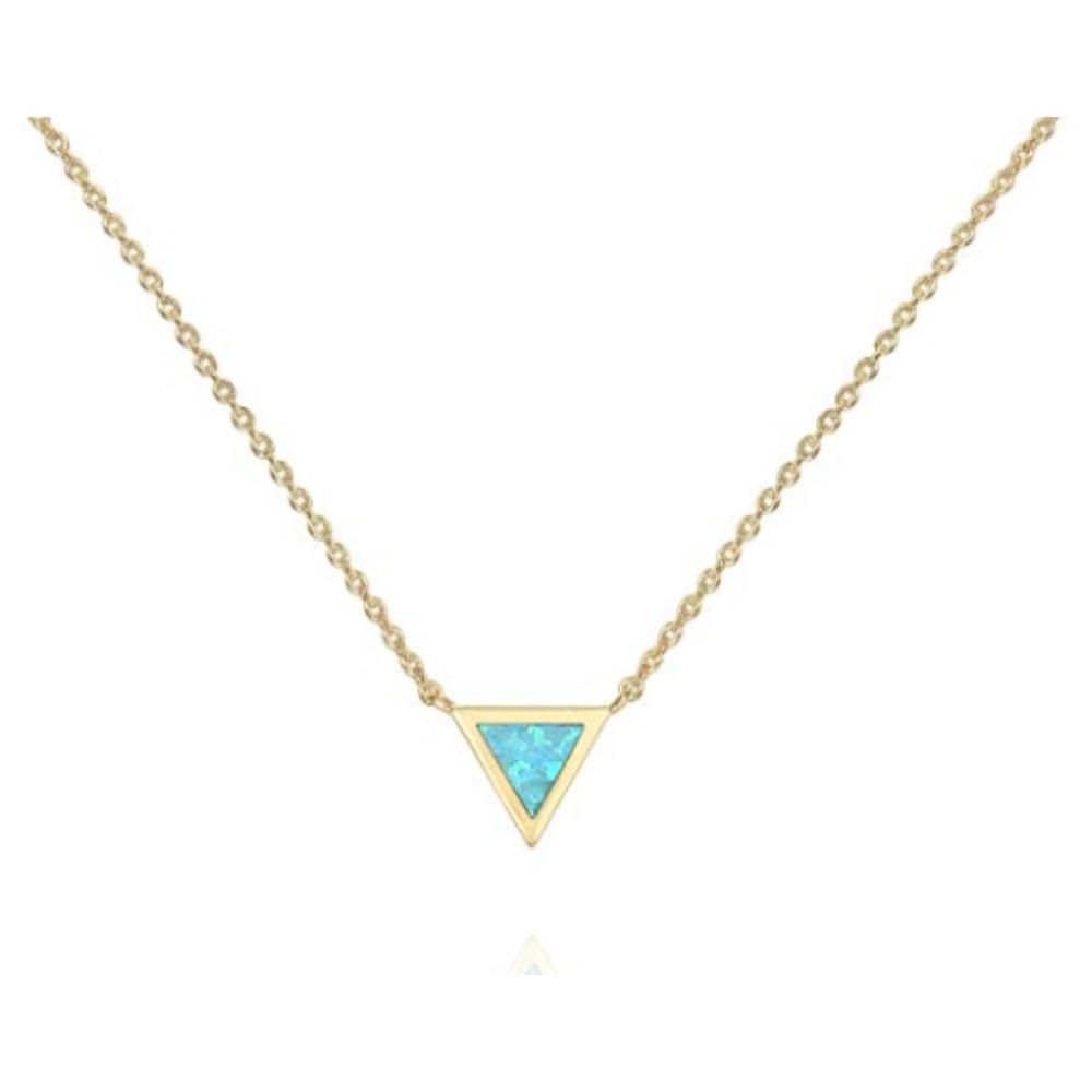 🎉HP🎉Yellow Gold Plated Created Opal Necklace
